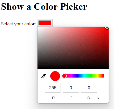 html input color